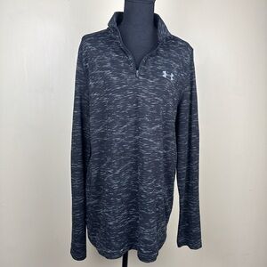 Under Armour Black and Gray Fitted Top